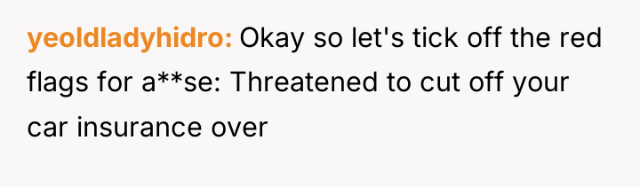 yeoldladyhidro Okay so let's tick off the red flags for...