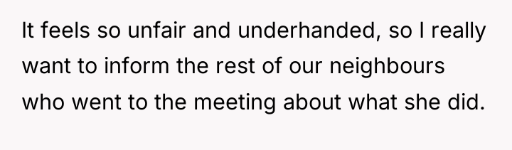 It feels so unfair and underhanded, so I really want...