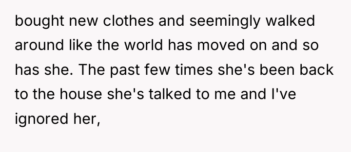 bought new clothes and seemingly walked around like the world...