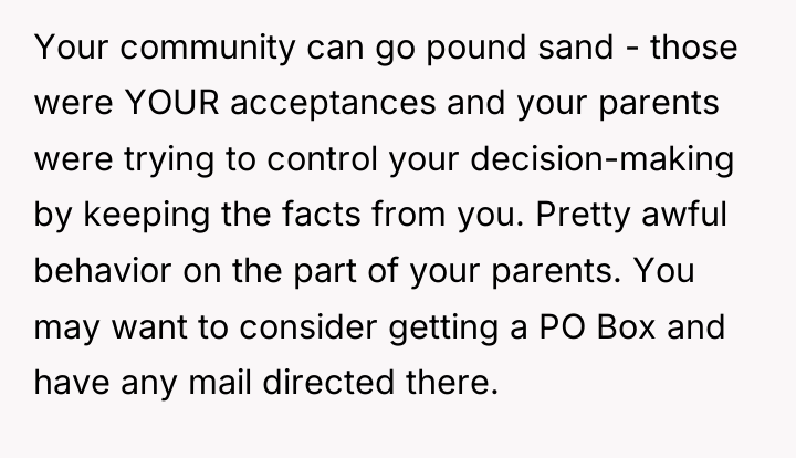Your community can go pound sand - those were YOUR...