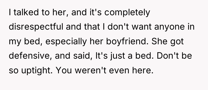 I talked to her, and it's completely disrespectful and that...