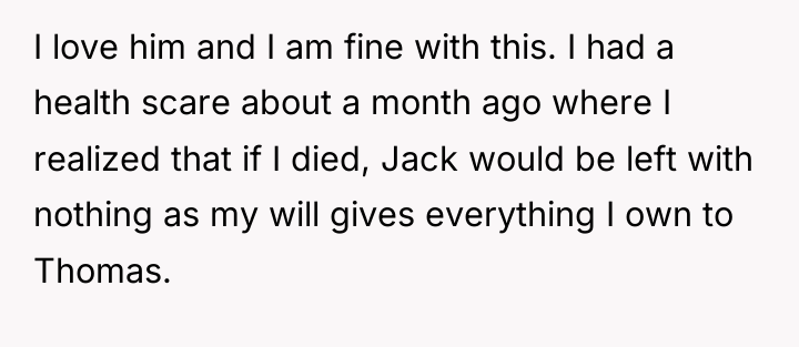 I love him and I am fine with this. I...