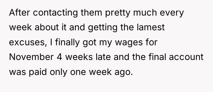 After contacting them pretty much every week about it and...