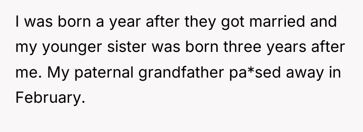 I was born a year after they got married and...
