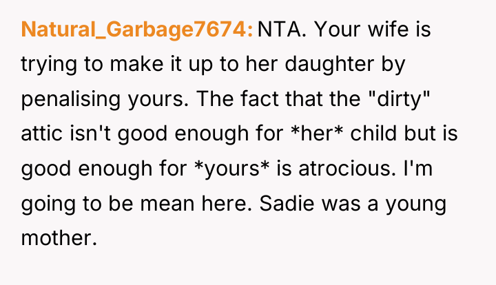 Natural_Garbage7674 NTA. Your wife is trying to make it up...