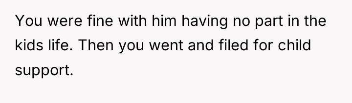 You were fine with him having no part in the...
