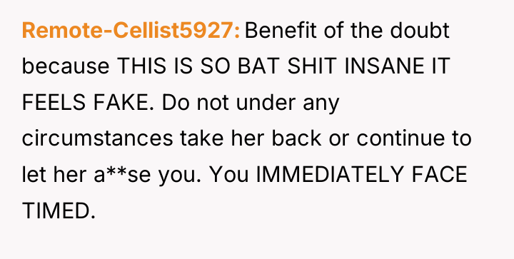 Remote-Cellist5927 Benefit of the doubt because THIS IS SO BAT...