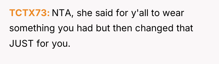 TCTX73 NTA, she said for y'all to wear something you...