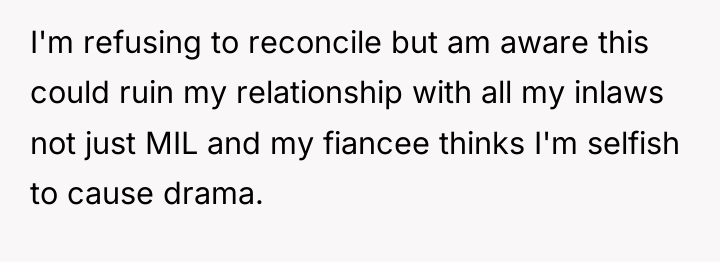 I'm refusing to reconcile but am aware this could ruin...