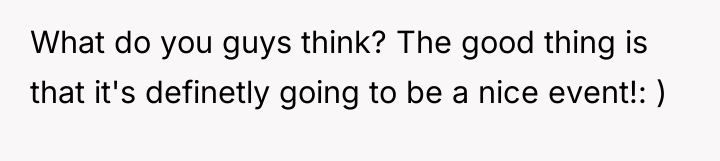 What do you guys think? The good thing is that...
