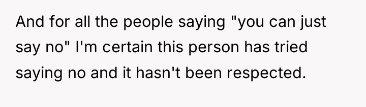 And for all the people saying "you can just say...