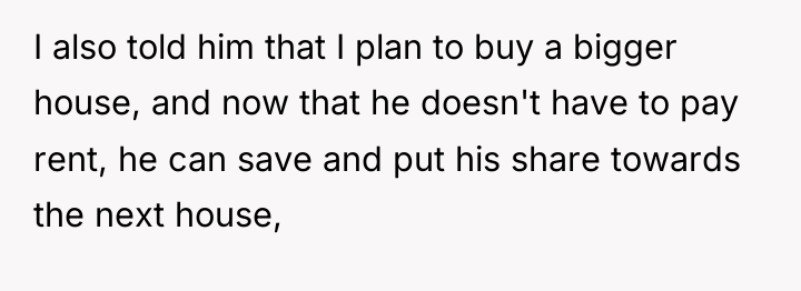 I also told him that I plan to buy a...