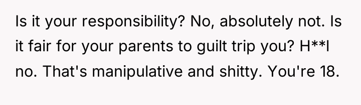 Is it your responsibility? No, absolutely not. Is it fair...