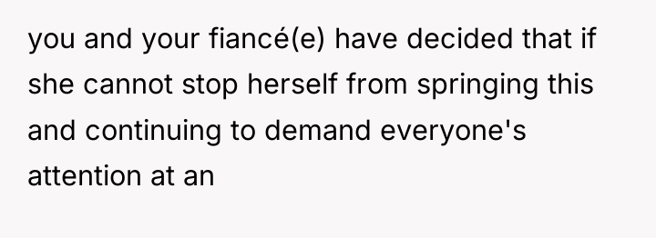 you and your fiancé(e) have decided that if she cannot...