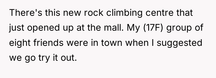 There's this new rock climbing centre that just opened up...