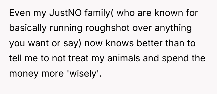 Even my JustNO family( who are known for basically running...