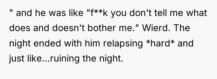 " and he was like "f**k you don't tell me...