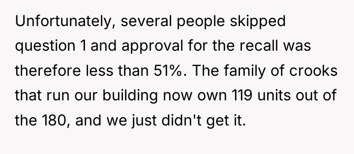Unfortunately, several people skipped question 1 and approval for the...