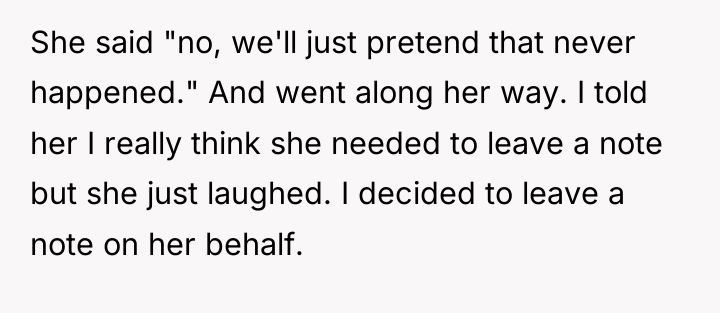 She said "no, we'll just pretend that never happened." And...