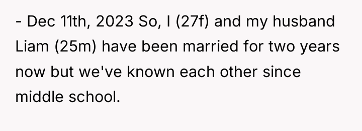 - Dec 11th, 2023 So, I (27f) and my husband...