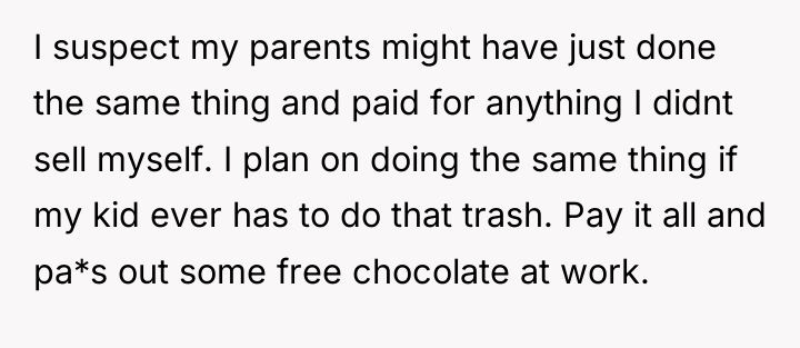 I suspect my parents might have just done the same...