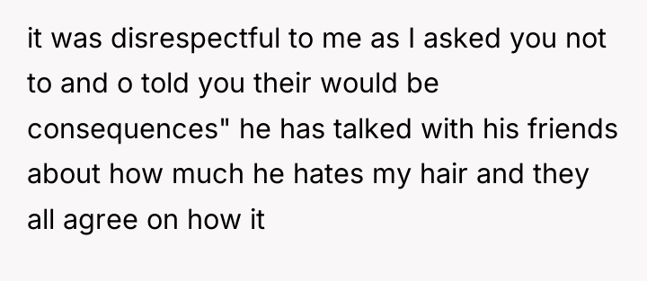 it was disrespectful to me as I asked you not...