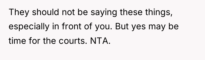 They should not be saying these things, especially in front...