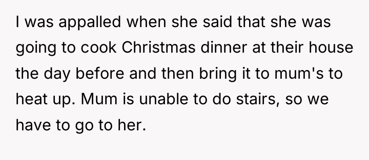 I was appalled when she said that she was going...
