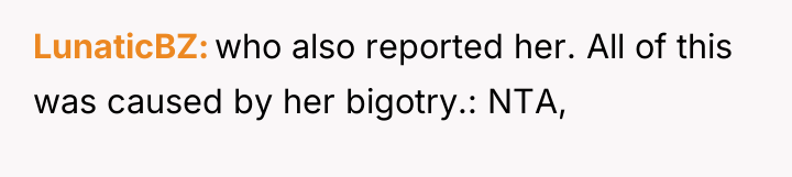 LunaticBZ who also reported her. All of this was caused...