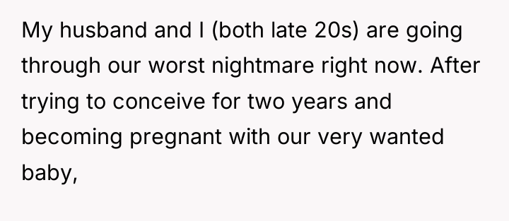My husband and I (both late 20s) are going through...