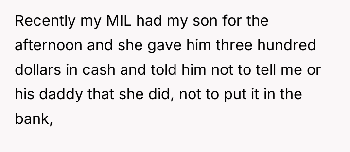 Recently my MIL had my son for the afternoon and...
