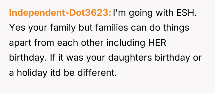 Independent-Dot3623 I'm going with ESH. Yes your family but families...