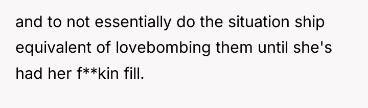 and to not essentially do the situation ship equivalent of...
