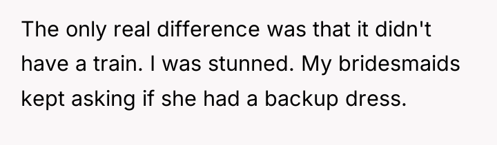 The only real difference was that it didn't have a...