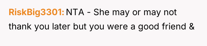 RiskBig3301 NTA - She may or may not thank you...