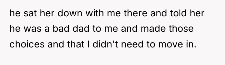 he sat her down with me there and told her...