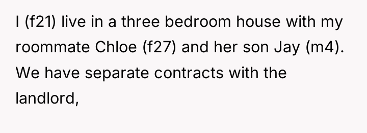 I (f21) live in a three bedroom house with my...