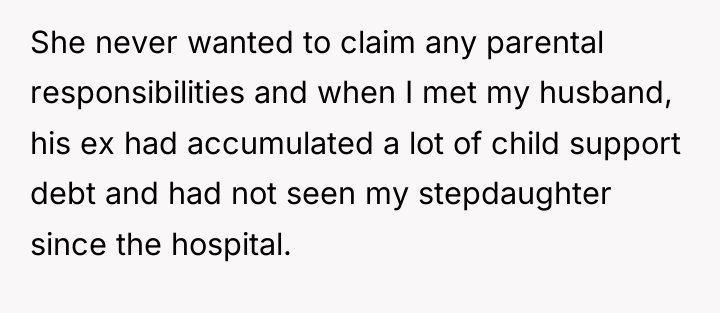 She never wanted to claim any parental responsibilities and when...