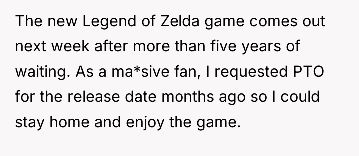 The new Legend of Zelda game comes out next week...