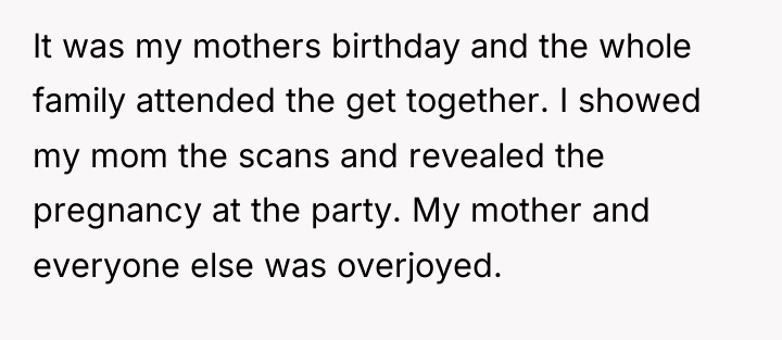 It was my mothers birthday and the whole family attended...