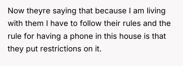 Now theyre saying that because I am living with them...