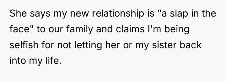 She says my new relationship is "a slap in the...