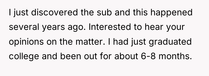 I just discovered the sub and this happened several years...