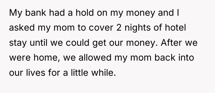 My bank had a hold on my money and I...