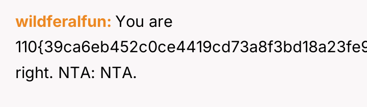 wildferalfun You are 110{39ca6eb452c0ce4419cd73a8f3bd18a23fe95ab4febb092bc2ab1b542eeea82f} right. NTA: NTA.
