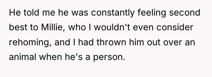 He told me he was constantly feeling second best to...