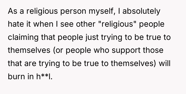 As a religious person myself, I absolutely hate it when...