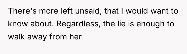 There's more left unsaid, that I would want to know...