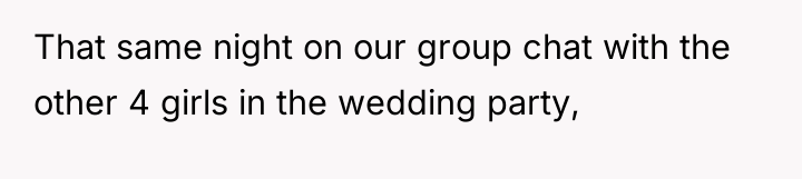That same night on our group chat with the other...