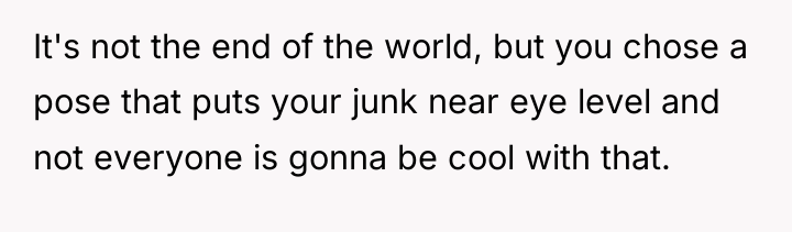 It's not the end of the world, but you chose...